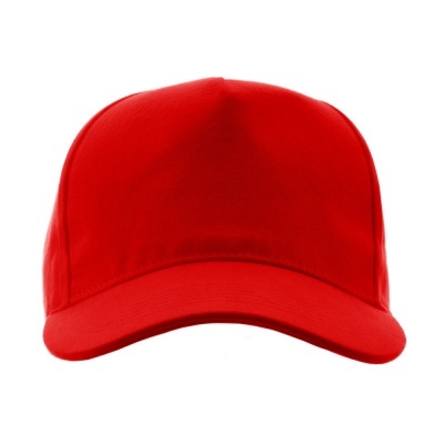 Boné vermelho liso com aba curva