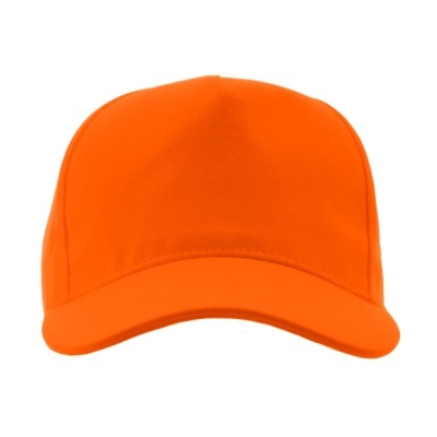 Boné liso laranja com pala curvada