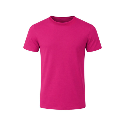 T-shirt cor-de-rosa de manga curta com gola redonda