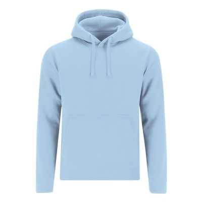Sweatshirt com capuz azul claro e bolso canguru