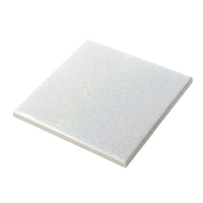 Azulejo branco brilhante quadrado com efeito iridescente