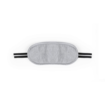 Máscara de dormir cinzenta com fitas elásticas pretas