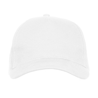 Boné branco de tecido com aba curva