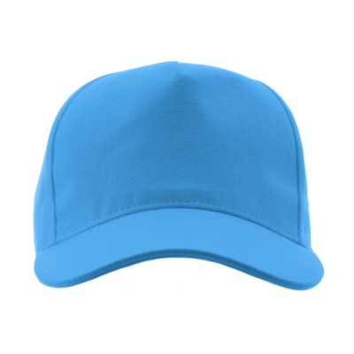 Boné azul claro com aba curvada e tecido liso