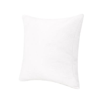Almofada quadrada branca com textura macia