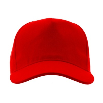 Boné vermelho liso com pala curva
