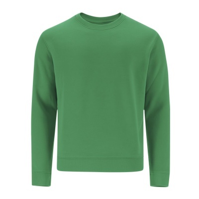Sweatshirt verde de manga comprida com gola circular