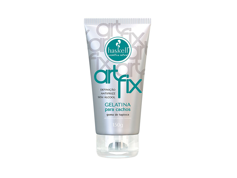 Haskell GELATINA ARTFIX PARA CACHOS 150GR Frasco plástico claro com gelatina para cachos Haskell Art Fix