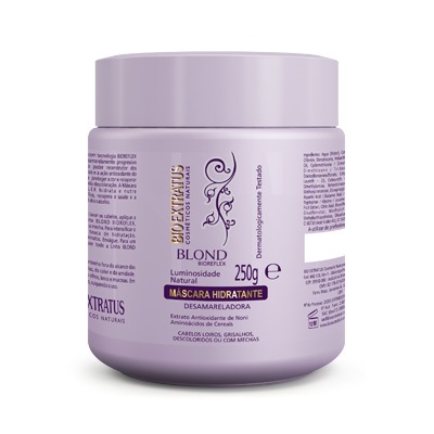 Bio Extratus Máscara Desamarelador Blond Bioreflex 250g Frasco lilás de máscara hidratante Blond Bioreplex 250g