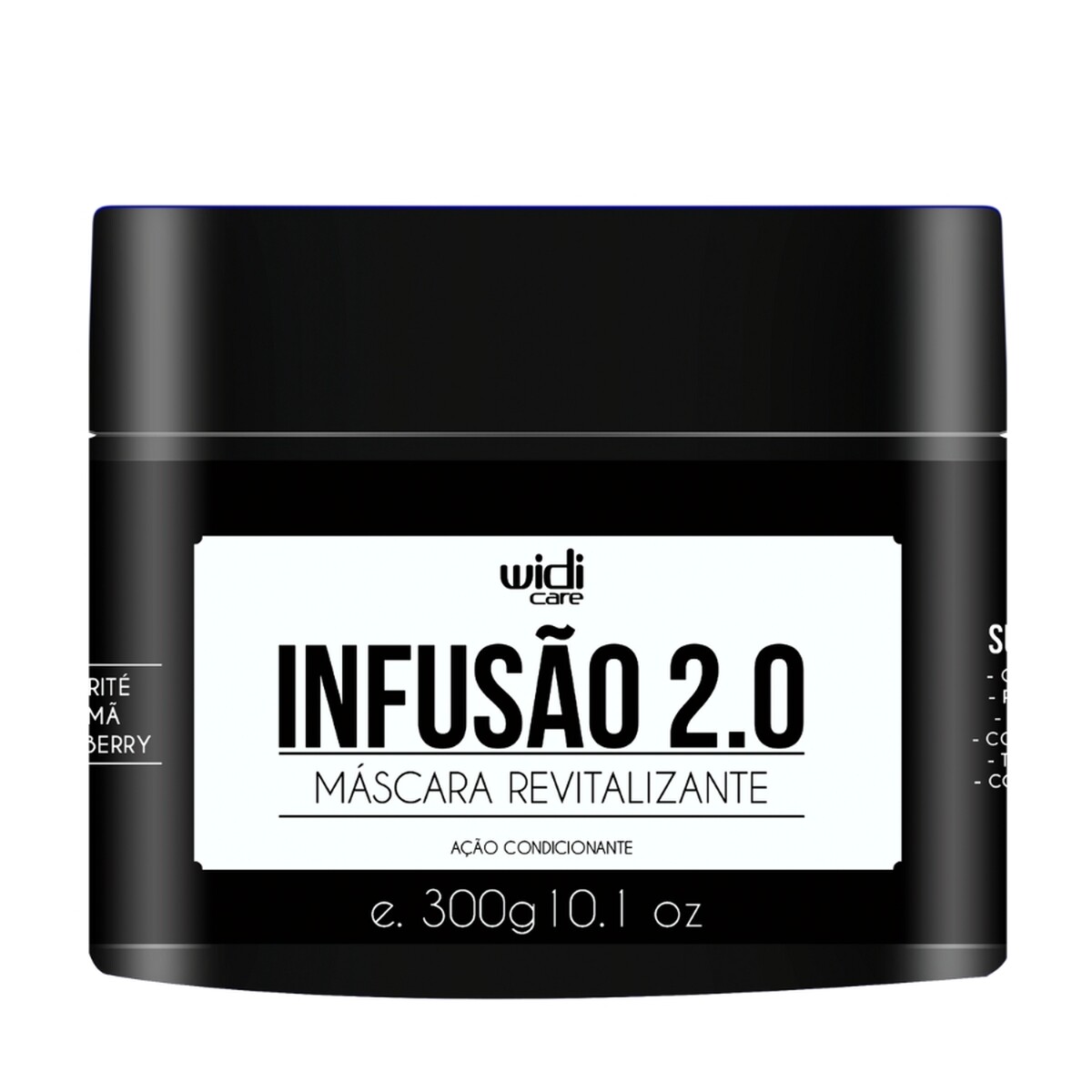 Widi Care Infusão 2.0 Máscara Revitalizante 300g Recipiente preto de máscara revitalizante widi care Infusão 2.0