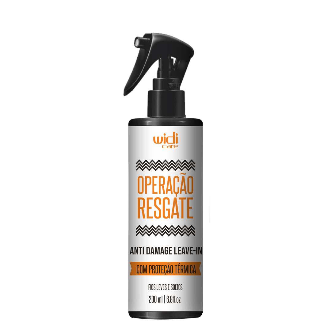 Widi Care Operação Resgate Leave-In Protetor Termico 200ml Frasco spray de leave-in para cabelo OPERAÇÃO RESGATE Widi Care