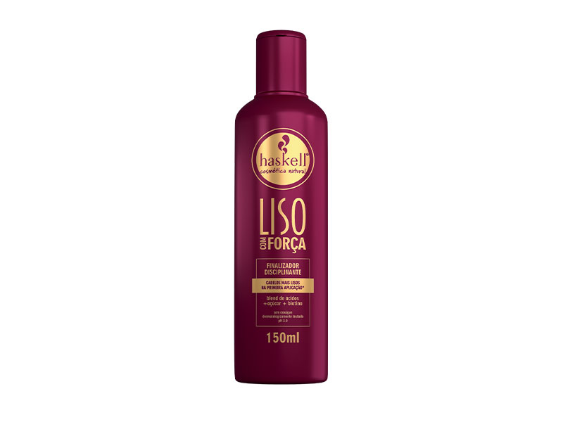 Haskell FINALIZADOR LISO COM FORÇA 150GR Frasco vinho de condicionador Haskell Liso com Força 150ml
