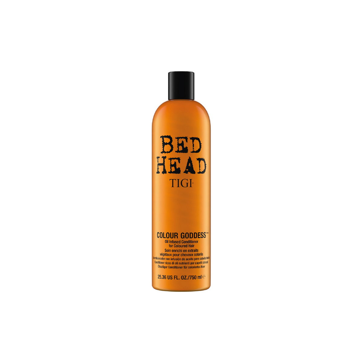 TIGI BED HEAD COLOUR GODDESS OIL INFUSED CONDICIONADOR (750 ML) Frasco laranja Bed Head TIGI Colour Goddess condicionador para cabelos pintados