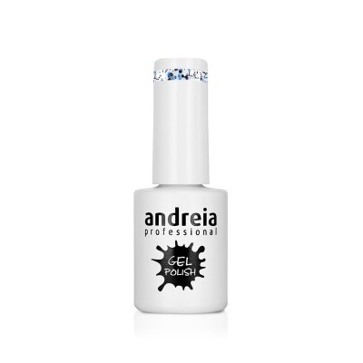 Frasco branco de verniz de gel para unhas Andreia Professional