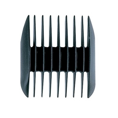 Acessório preto para máquina de aparar cabelo com dentes largos