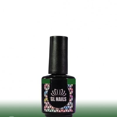 Frasco de verniz para unhas GL NAILS com tampa preta e etiqueta colorida