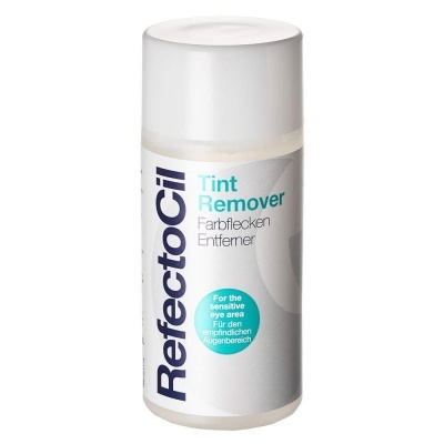 Frasco plástico branco de Tint Remover RefectoCil para área sensível dos olhos