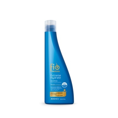 Frasco azul de shampoo Fib Restore Extreme Hydrate, 300 ml