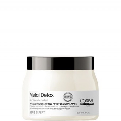 Máscara profissional L'Oréal Metal Detox 500 ml