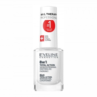 Frasco de verniz de unhas branco da marca Eveline Cosmetics
