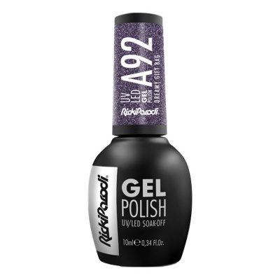 Frasco de verniz gel para unhas RickiParodi roxo com brilho