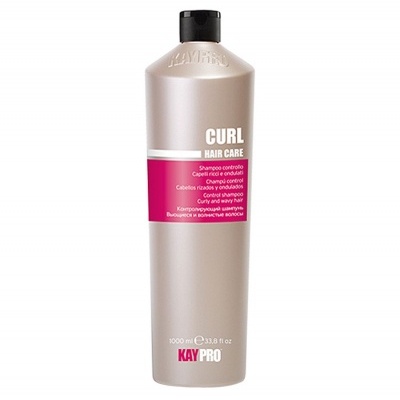 Frasco de champô KayPro Curl Hair Care 1000 ml com tampa preta e etiqueta rosa