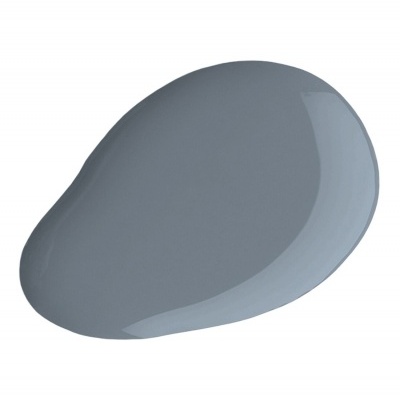 Mancha de tinta azul-acinzentada em fundo branco