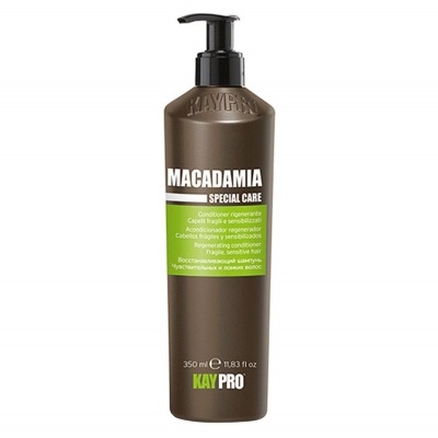 Frasco de acondicionador Macadamia Special Care com tampa de bomba preta