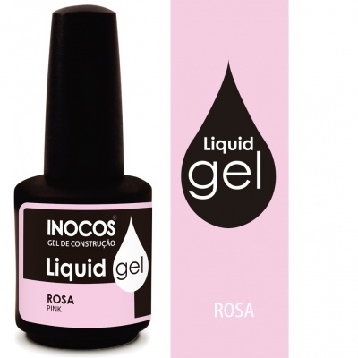 Frasco de gel de construção para unhas INOCOS Liquid gel rosa