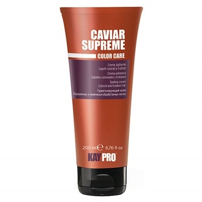 Tubo cobre de creme Caviar Supreme Color Care com tampa preta