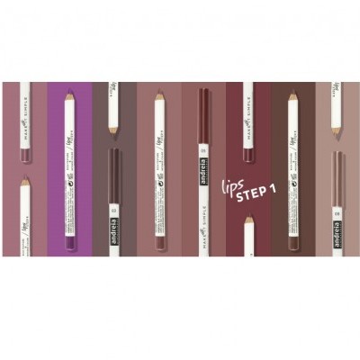 Lápis de lábios em vários tons com texto 