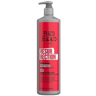Frasco de condicionador Bed Head TIGI Resurrection vermelho e cinzento
