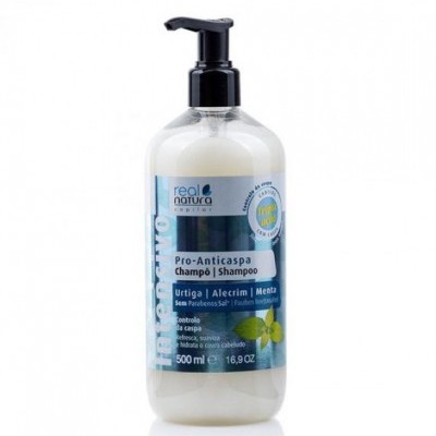 Frasco de champô Pro-Anticaspa Renew 500 ml com doseador preto