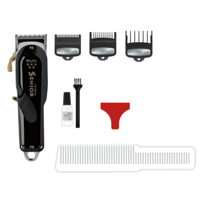 Conjunto de máquina de cortar cabelo Wahl Senior com acessórios em fundo branco