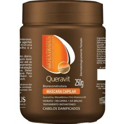 Máscara capilar Queravit Bioextratus 250g para cabelos danificados