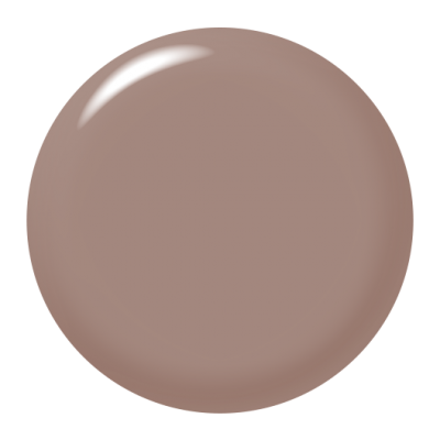 Amostra circular castanha de verniz de unha brilhante