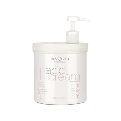 Creme ácido corporal postQuam Professional com doseador branco