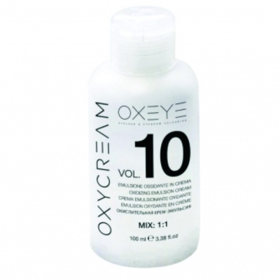 Frasco branco do produto OXEYE OXYCREAM 10 VOL.