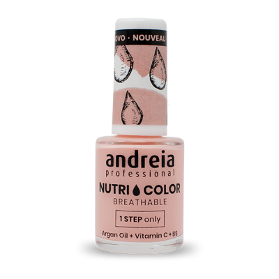 Frasco de verniz de unhas rosa Andreia Nutri Color Breathable