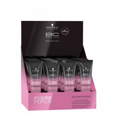 Expositor com tubos Schwarzkopf BC Bonacure Hairtherapy Fibre Force