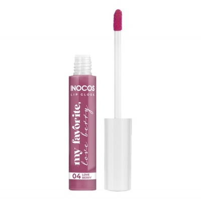 Gloss labial rosa INOCOS com aplicador