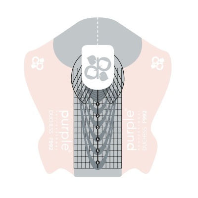 Formas plásticas para unhas com base de papel rosa com texto