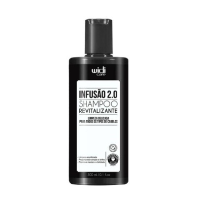 Frasco preto de shampoo Widi Care Infusão 2.0