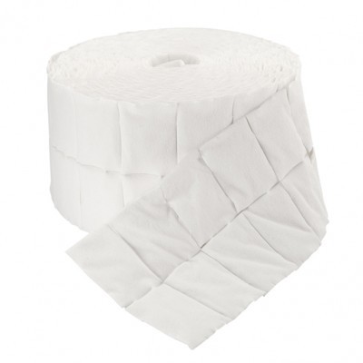 Rolo de papel toalhete branco com textura quadrada