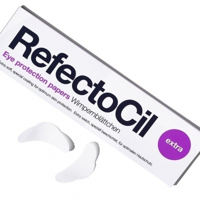 Embalagem de papéis para proteção ocular RefectoCil extra com dois papéis protetores