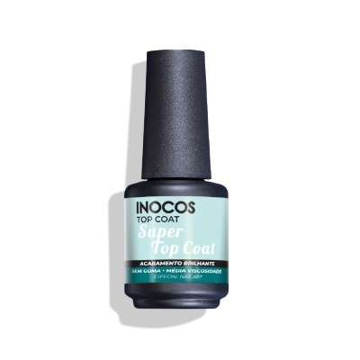 Frasco de verniz para unhas INOCOS Top Coat super Top Coat
