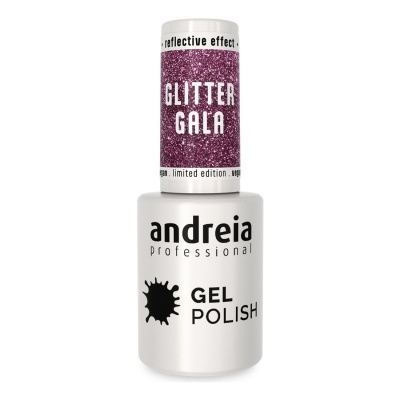 Verniz gel Andreia Professional com tampa rosa glitter