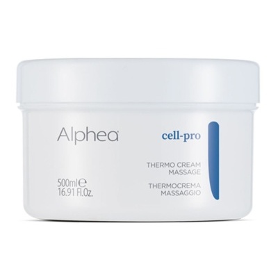 Embalagem branca de plástico para creme de massagem thermo Alphe a cell-pro