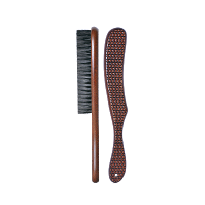 Escova para cabelo de madeira com cerdas pretas