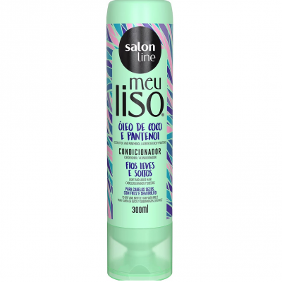 Condicionador Salon Line Meu Liso embalagem verde menta 300ml
